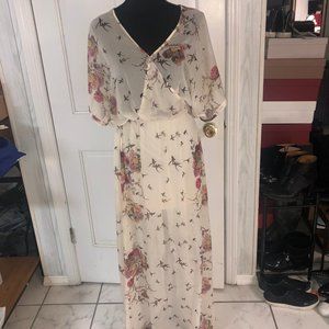 Trafaluc Floral Zara Casual Maxi Dress
